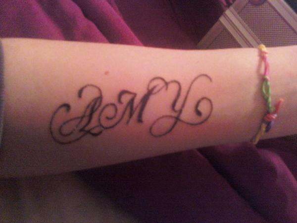 My name(a week after getting it) tattoo