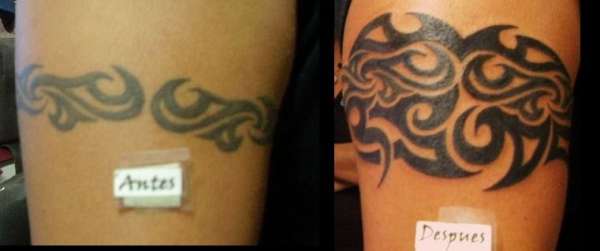 before and after (cover up) tattoo