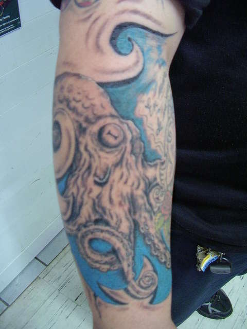 octopus (marine theme) tattoo