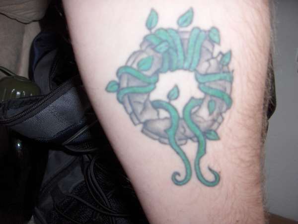 Celtic Stone Circle and Vines tattoo