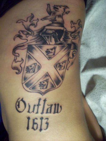 Outlaw Family Crest tattoo