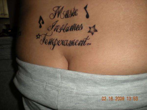 music inflames temperament tattoo