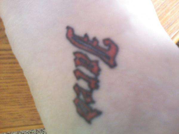 hubbys name tattoo