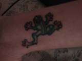 Judy, my tree frog tattoo