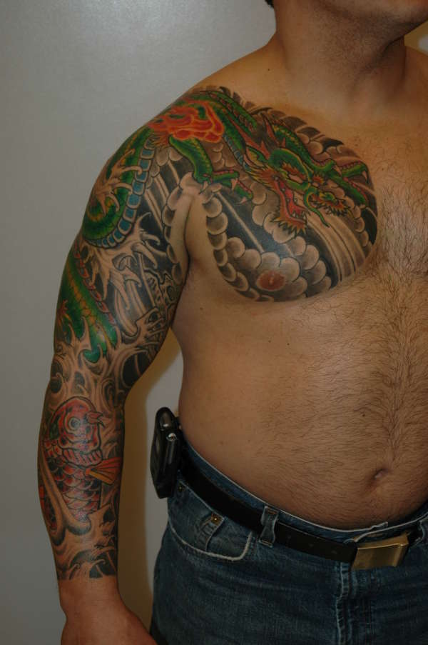 fullsleeve/chestplate tattoo