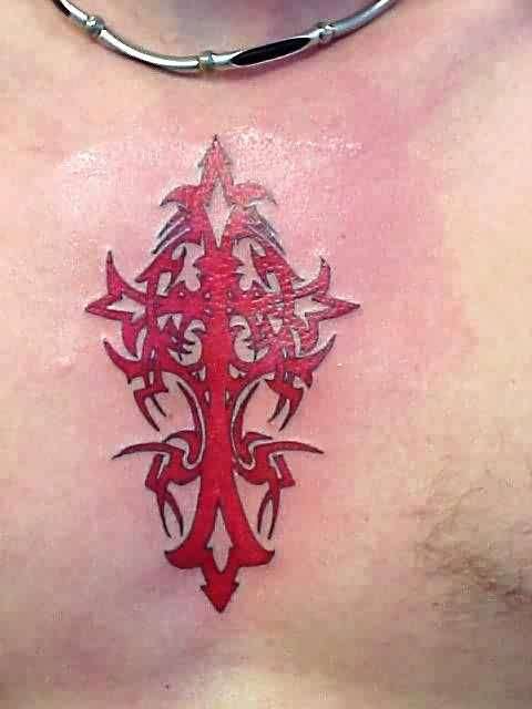 tribal cross tattoo