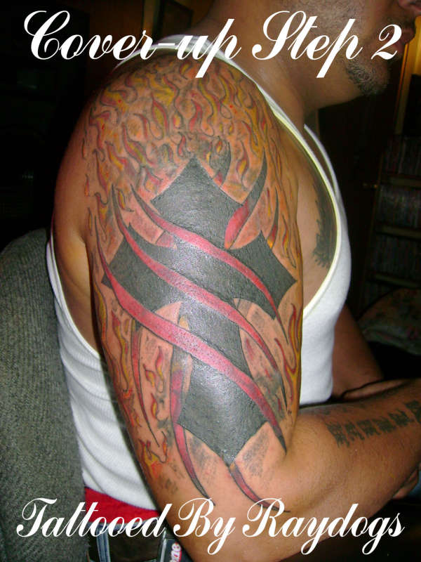 cross cover-up tattoo