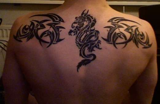 Back tribal/dragon tattoo