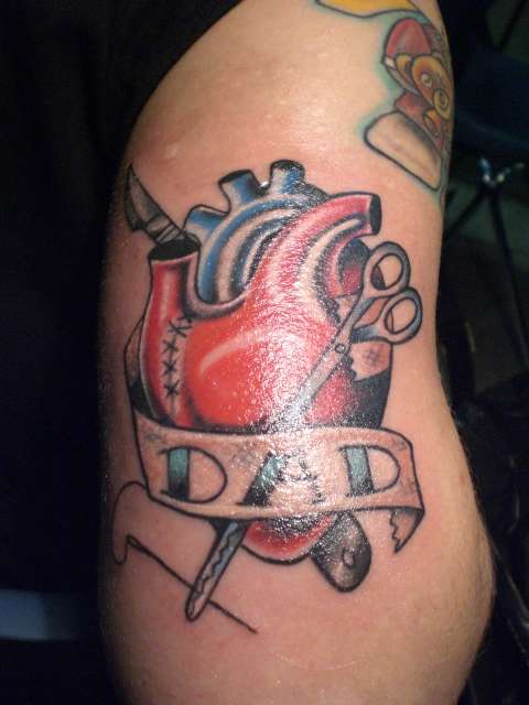 traditional heart tattoo