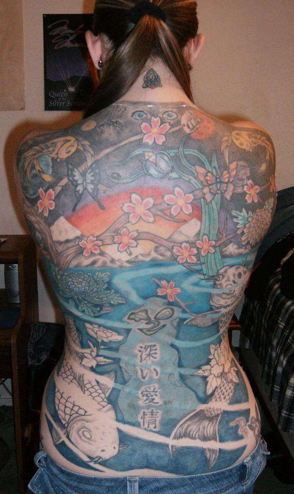 Recent pic of my Back Piece tattoo