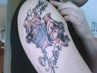 Smile now Cry later tattoo