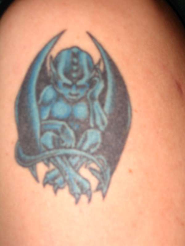 Blue Gargoyle tattoo
