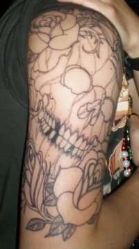 Half Sleeve (No Color) tattoo