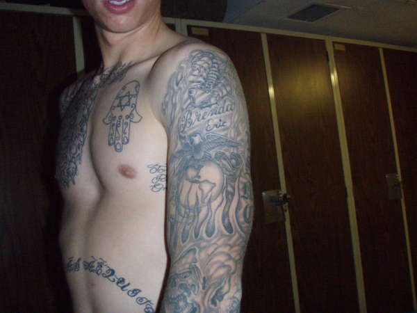 upper half of left sleeve tattoo