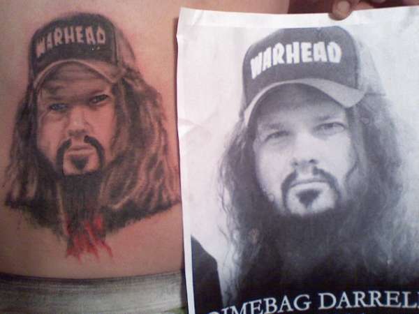 Dimebag Darrell portrait tattoo