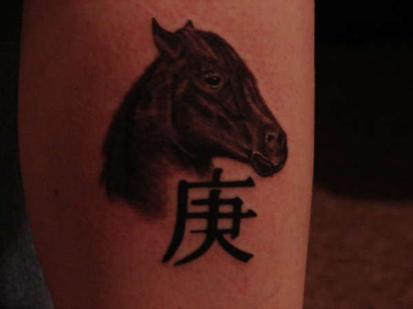 horse head tattoo