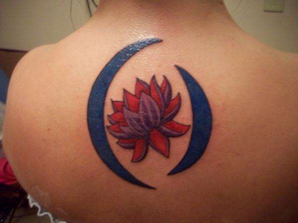 A Perfect Circle Logo with a lotus. tattoo