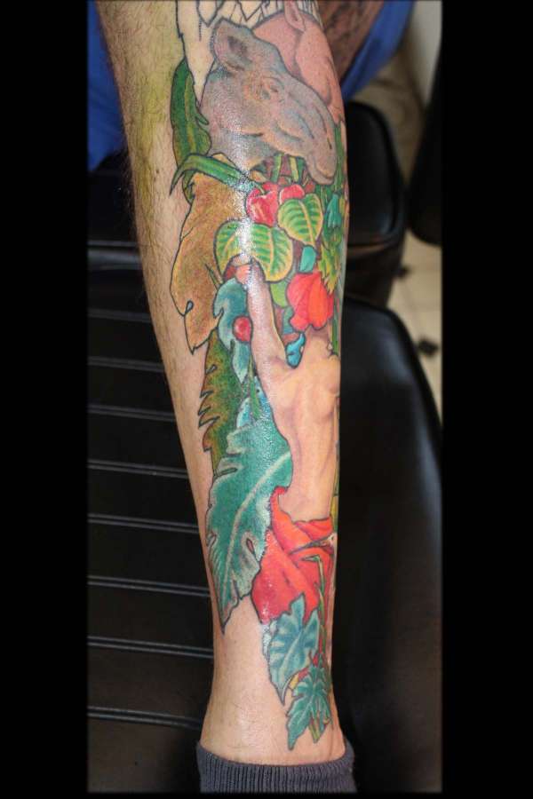 Egyption (leg sleeve) tattoo