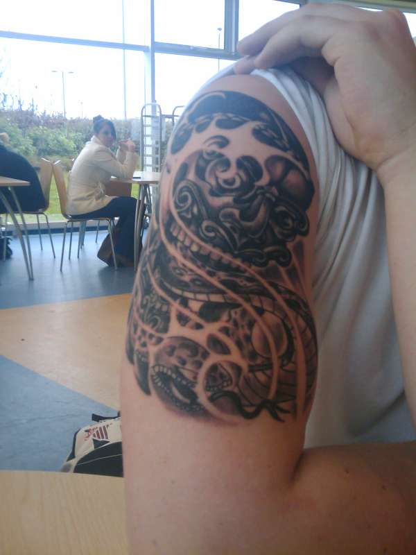 Jap Face and Snake tattoo