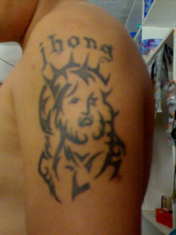 Jesus Image tattoo by:Mac Philippines tattoo