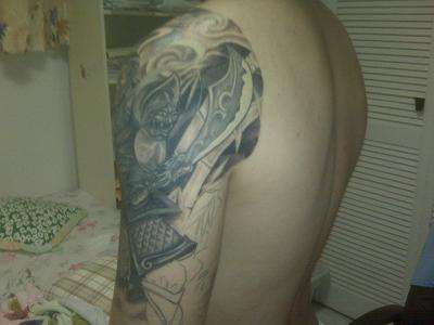 back of arm tattoo