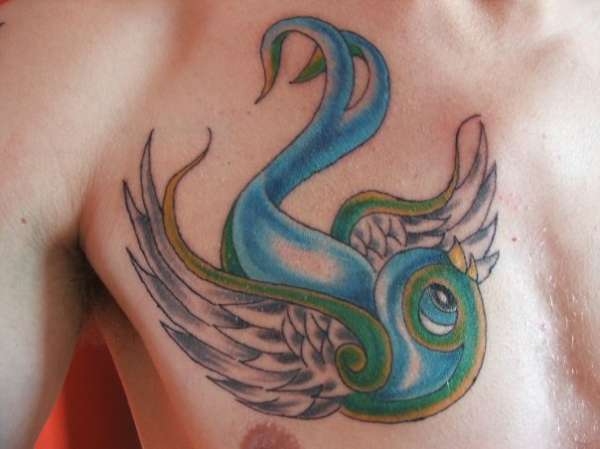 New Skool Swallow tattoo