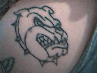 heres the bull dog on my cousin tattoo