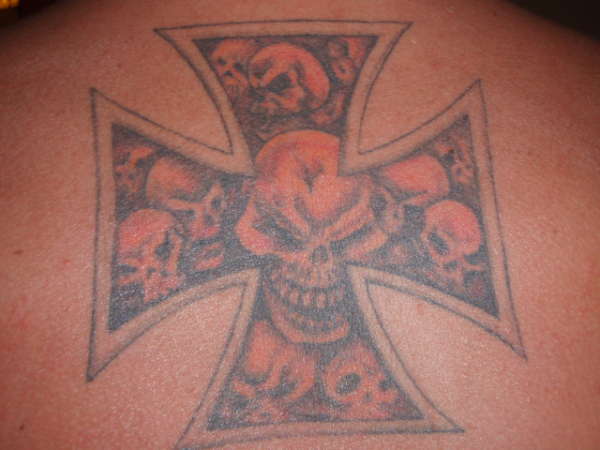 skulls and cross tattoo