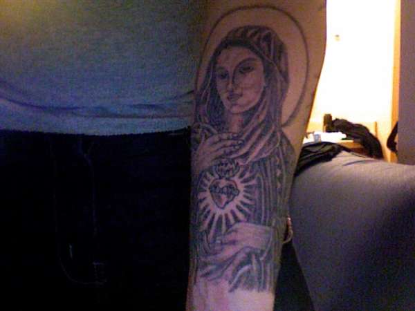 Virgin Mary tattoo