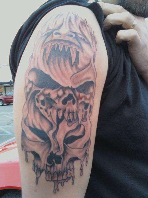 evil skulls tattoo