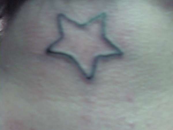 Star outline tattoo