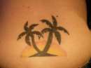 sunset palm trees tattoo