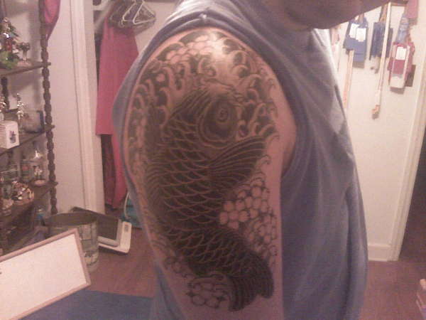 My new Koi..half finished tattoo