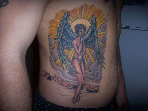 Angel by myside tattoo