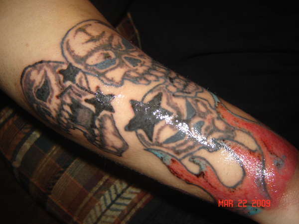 skull sleeve tattoo