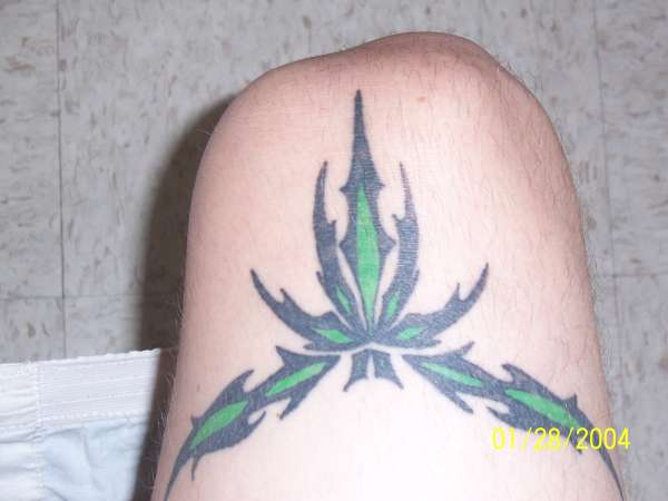 weed leaf tattoo