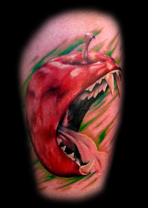 Crazy Apple tattoo