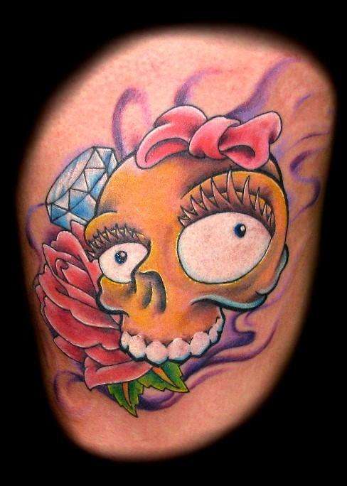 Girly Skull tattoo