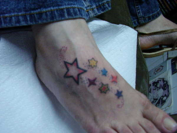 STARS IN FOOT tattoo