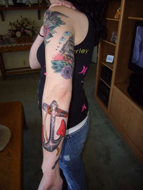 Traditional Arm Sleeve tattoo