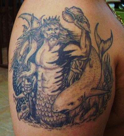 marine theme tattoo