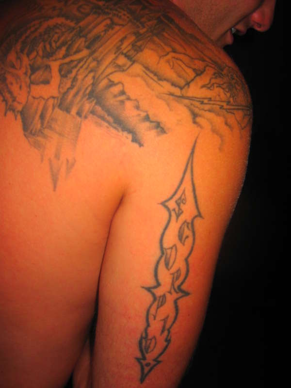 Castle, Drgon, Scorpio, Zues, Carpe Diem tattoo