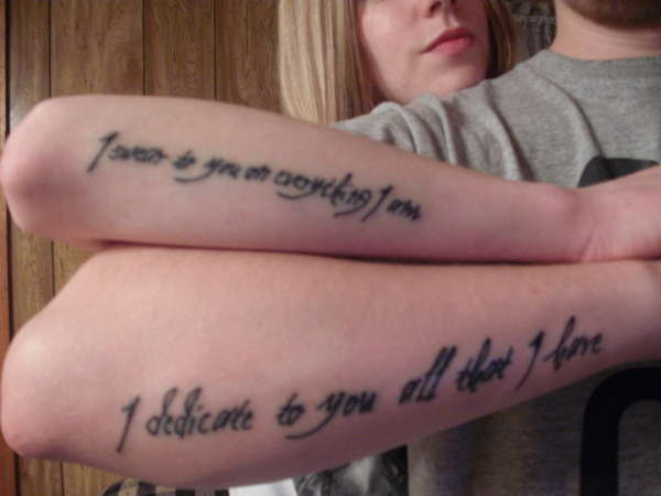 me and my fiance tattoo