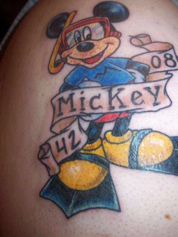 Mickey Mouse - Memorial Tat - My Father tattoo
