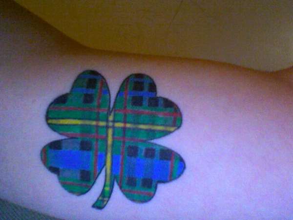 Plaid Shamrock tattoo