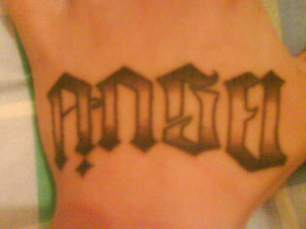 Finshed Hand tattoo