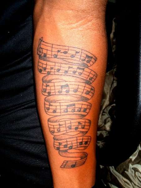 Music Swirl tattoo