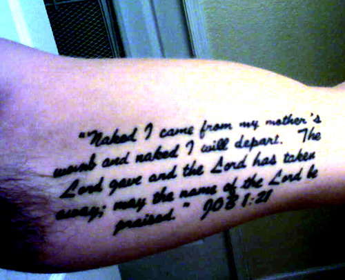 Job 1:21 tattoo