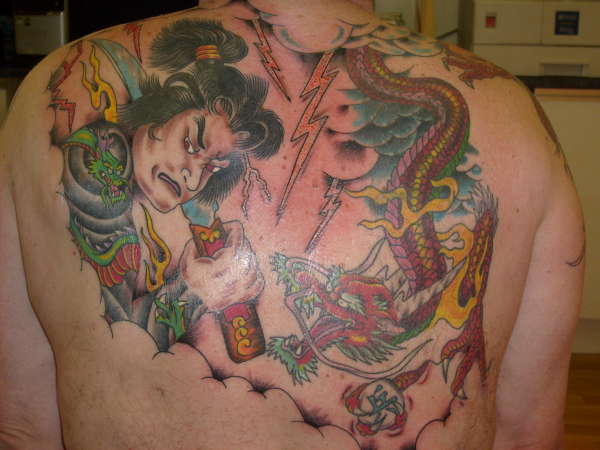 samuri back piece tattoo