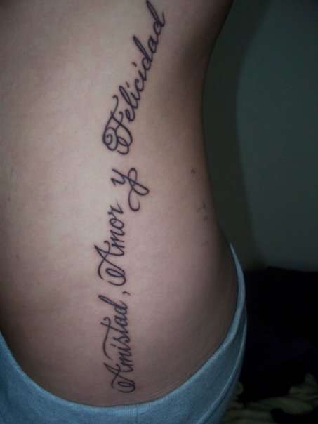Friendship love and happiness tattoo